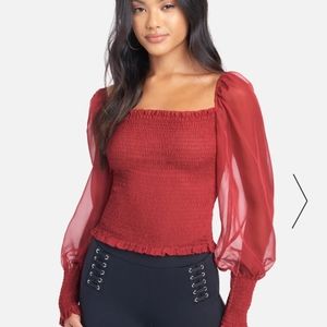 Gorgeous Bebe top blouse size small brand new